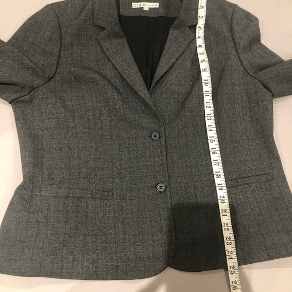 CLEO | Charcoal Colour Blazer (16 PETITE) - Picture 9 of 15